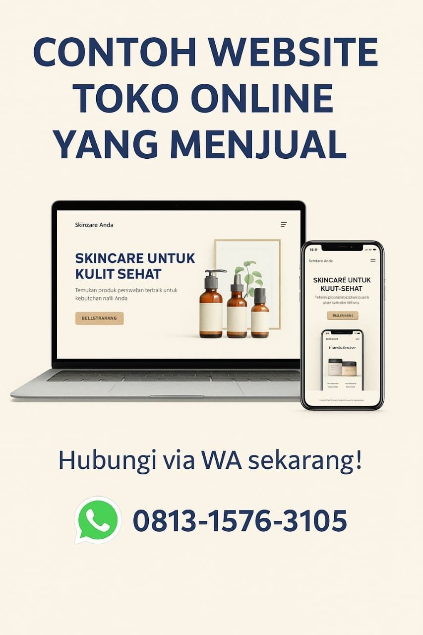 CONTOH WEBSITE TOKO ONLINE YANG MENJUAL 